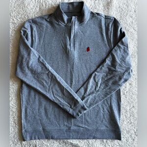 Holderness & Bourne Gray Quarter-Zip Pullover with Red Logo
